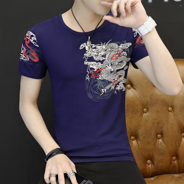 9120 Men’s Chinese Fashion printed T-Shirt